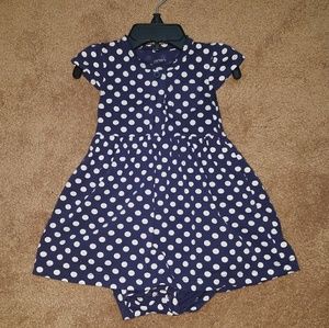 Blue polkadot dress